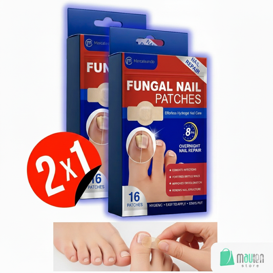 🔥 HOY 2X1! "Lleva 1 caja Gratis" Parches elimina hongos,Tratamiento Fácil, Limpio y Efectivo