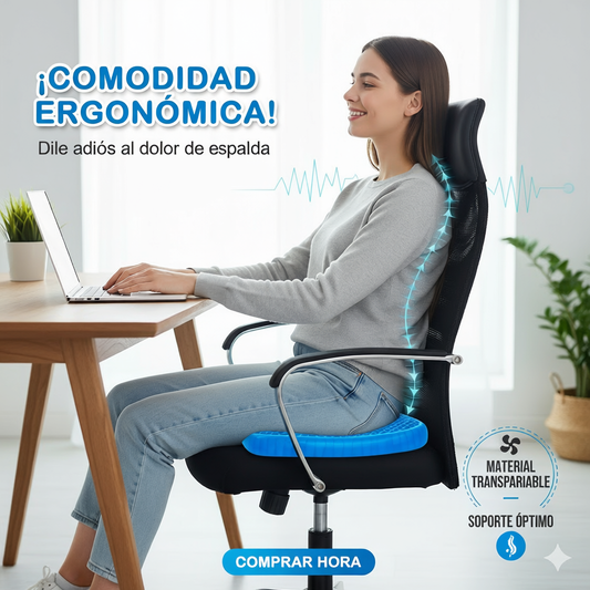 COJIN DE GEL ERGONOMICO "ErgoGel™️" MAXIMO ALIVIO.
